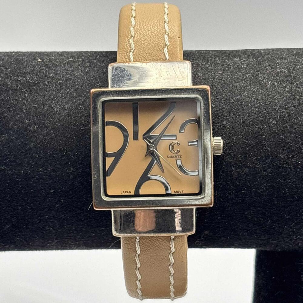 Vintage Tan Charming Charlie Cuff Watch